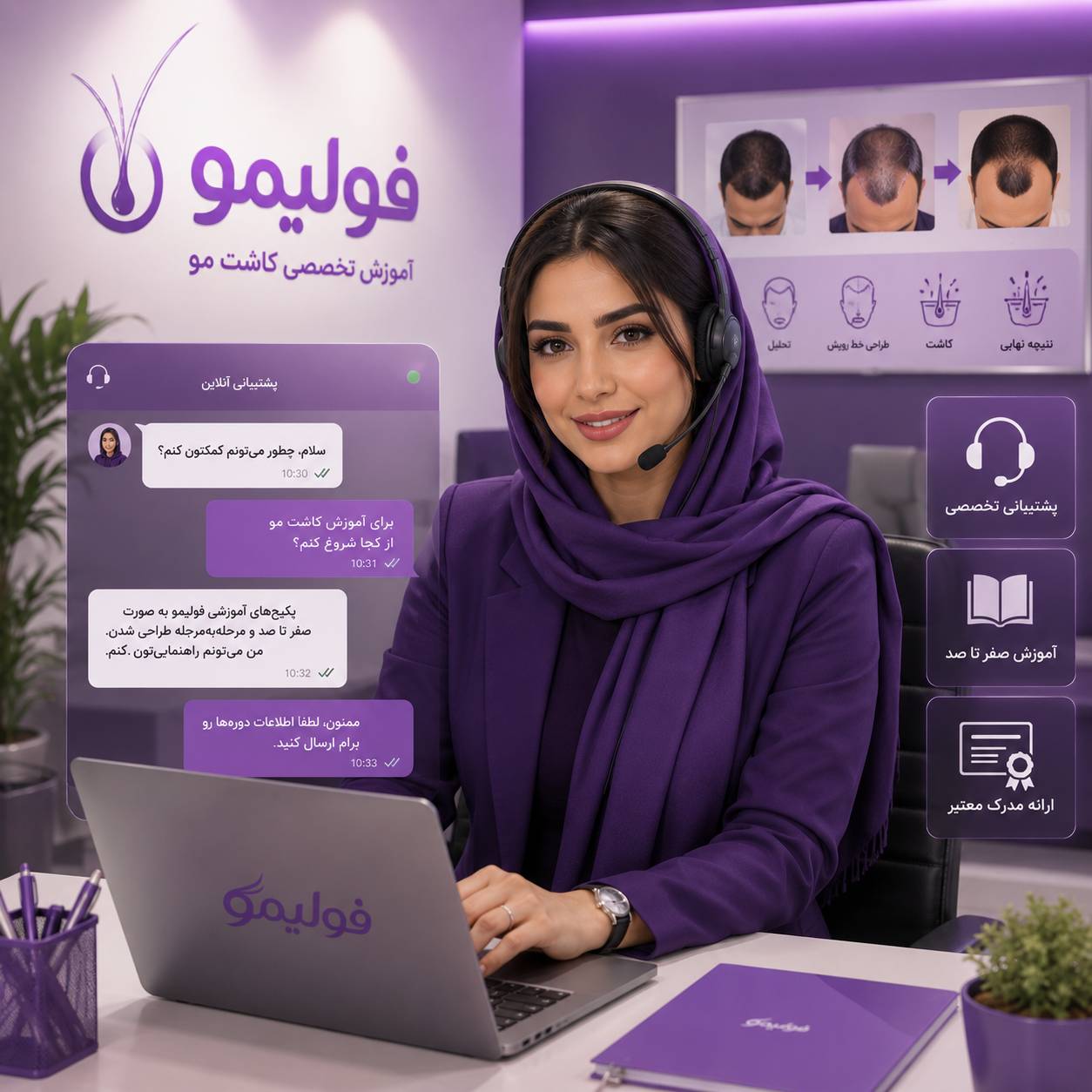 پشتیبانی و مشاوره دوره